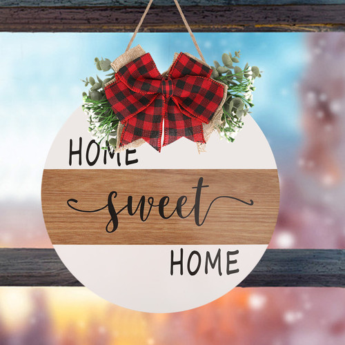 Home Sweet Home - Round Wooden Sign