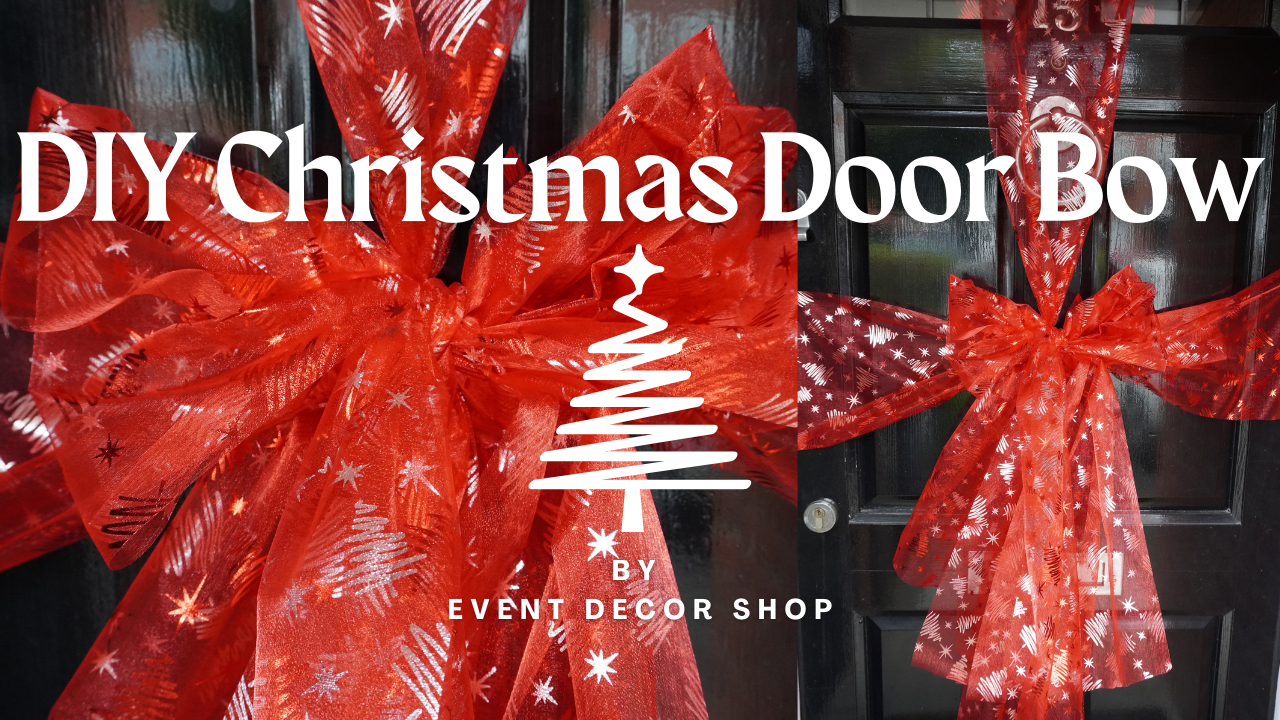How To Make a Christmas Door Bow Event Decor Shop