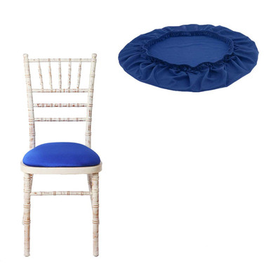 Spandex Seat Pad Cover Royal Blue Event Decor Shop