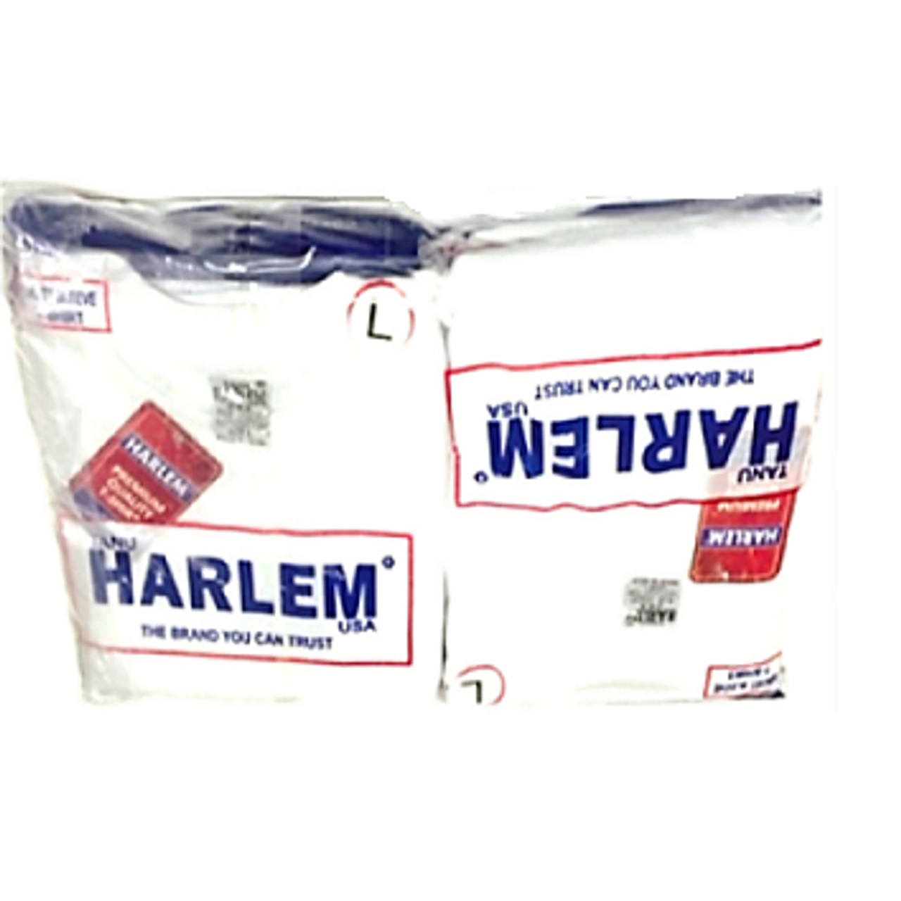 Harlem T-Shirts  White Round Neck 6ct.