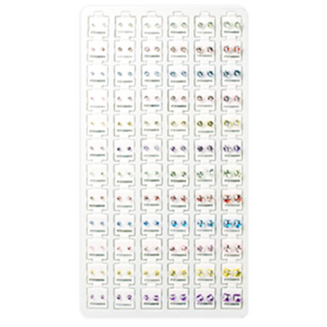 Assorted Color Studs Earrings Refill Tray