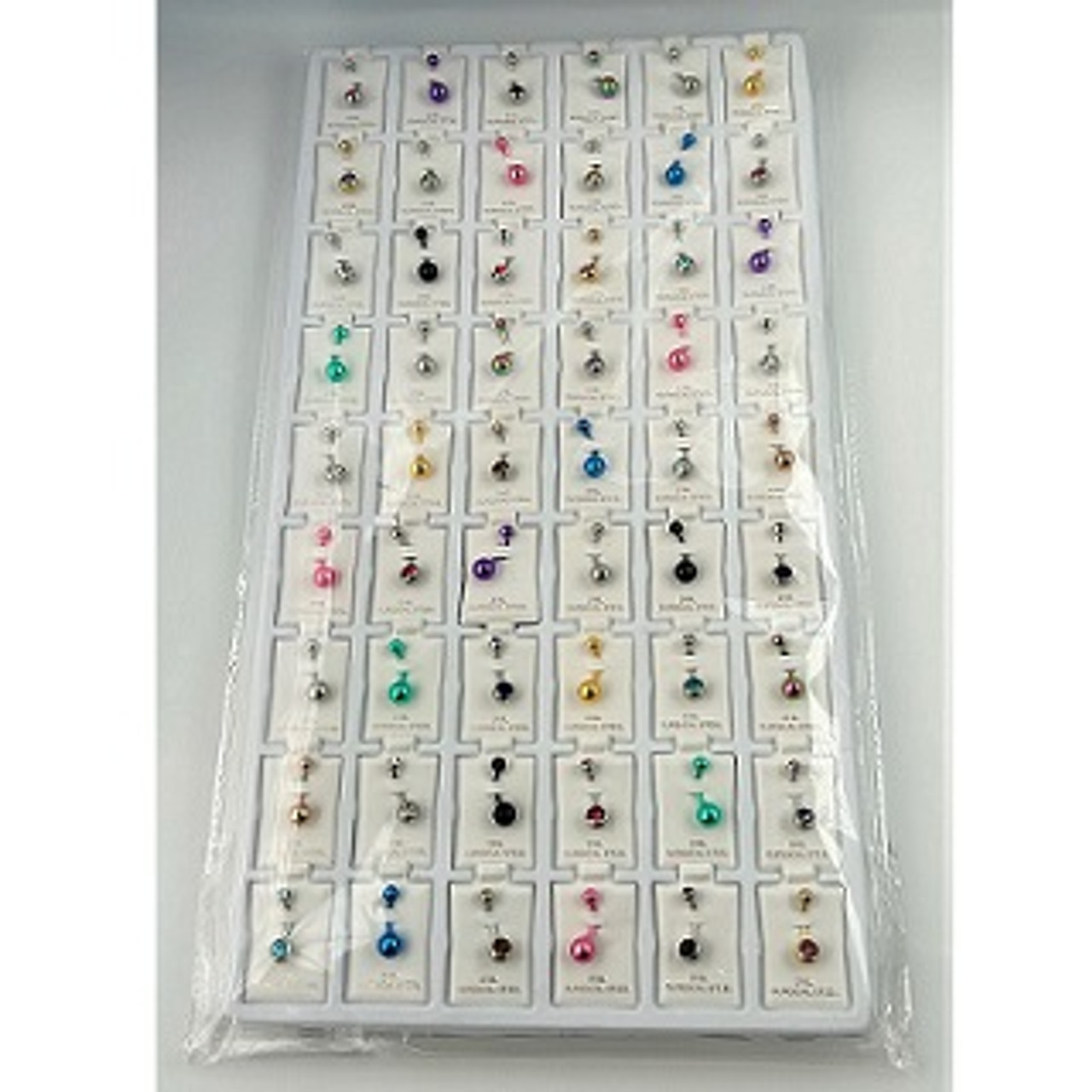 Belly Piercing Rings 54ct. Wholesale Refill Tray