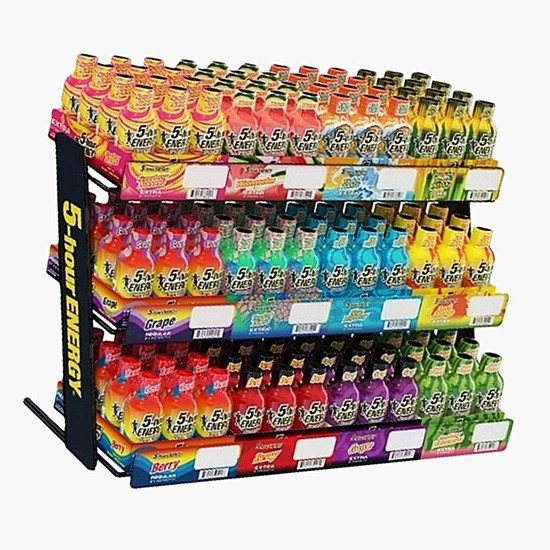 5 hour energy retail store metal display