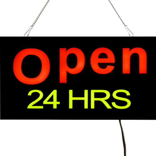 Open 24 Hour Store Sign