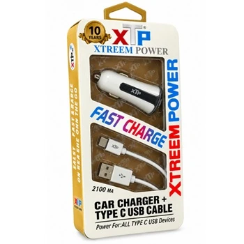 XTP Charger Set Car and Type C Charging Cables-Sold by Nutel Distributors