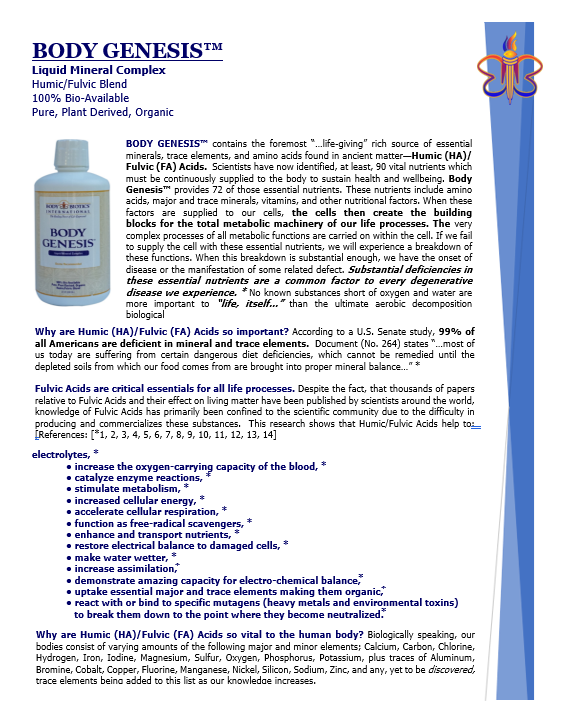 Body Genesis Children's Liquid Minerals