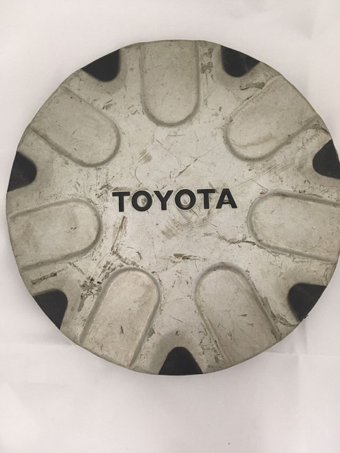*TOY 20* Toyota 8" Silver and Black Center Wheel Cap 