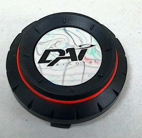 *TAZ 128* DAI Aftermarket Center Wheel Cap Black Polished 960K64 2.5"