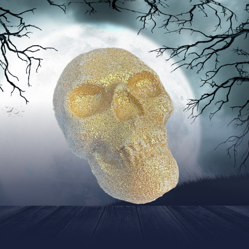 Let the Skull CBD Bath Bomb soak away your stress.