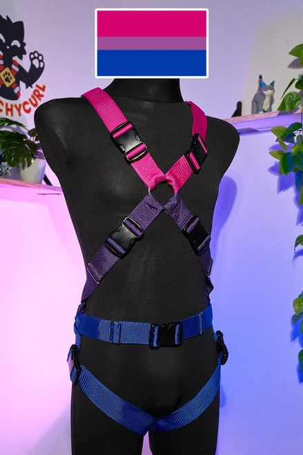 Full X-Harness with Leg-Straps [Bisexual Flag]