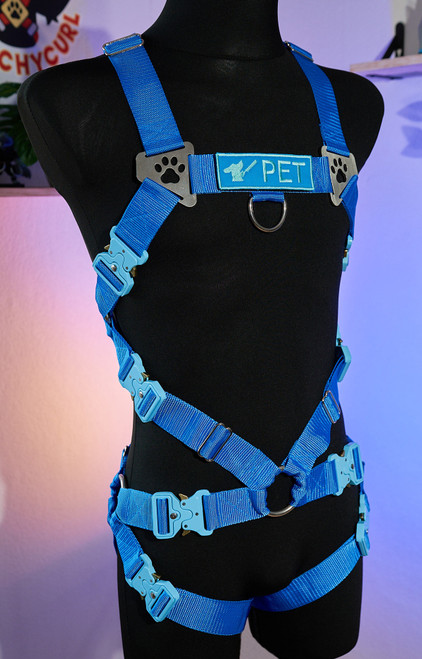 [PREMADE] Full Bulldog Harness with Leg-Straps and Patch
