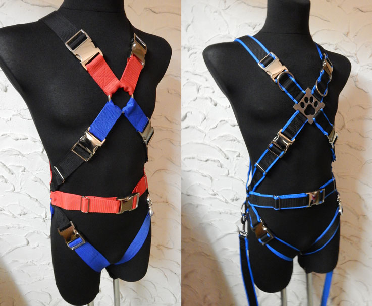 Full X-Chest Harness with Leg-Straps (Detachable)