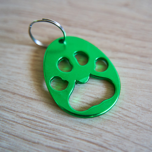 Paw Print Bottle Opener (Green) Crunchycurl Creations