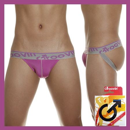 Groovin - Signature Waistband Sports Jock Purple