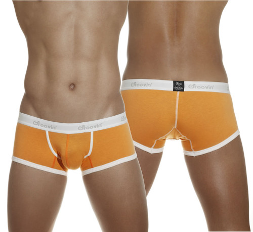 Cotton Cup Boxer Orange w/ White Waistband