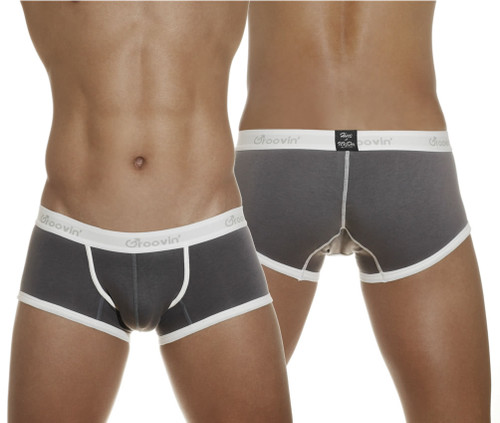 Cotton Cup Boxer Grey w/ White Waistband