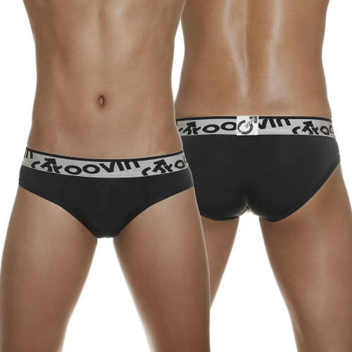 Groovin - Signature Waistband Hip Brief Black