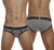 Cotton Hip Brief Grey w/ Black Waistband