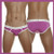 Groovin - Low Waist Hip Brief Purple w/White Waistband