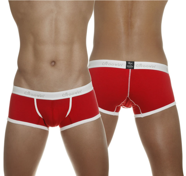 Cotton Cup Boxer Red w/ White Waistband