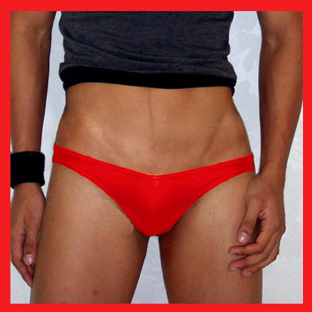 Groovin - Red V-Cut Bikini Brief Underwear