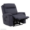 Pride VivaLift Evolution Collection power lift recliner shown reclined in Blue Diamond with extended footrest