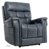 Pride VivaLift Ultra Collection power lift recliner in Slate upholstery with padded arms and built-in cup holders