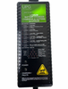 Pride ELE2200784 lithium battery charger close-up showing LED status indicators and charging guide