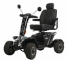 Pride Mobility Baja Wrangler 2 4-wheel mobility scooter with black captain seat with Midnight Camo body panels