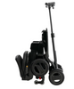 Pride Go Go Carbon lightweight folding mobility scooter shown fully folded for easy transport