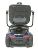 Pride Victory 10 4-Wheel mobility scooter in blue – rear view with black high-back captain’s seat and taillights