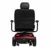 Pride Maxima 4-Wheel heavy duty mobility scooter in Garnet Red – rear view with black high-back seat and taillights