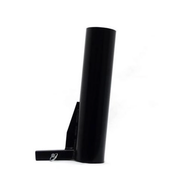 Pride Mobility single cane or crutch holder accessory shown in black for compatible Pride mobility devices