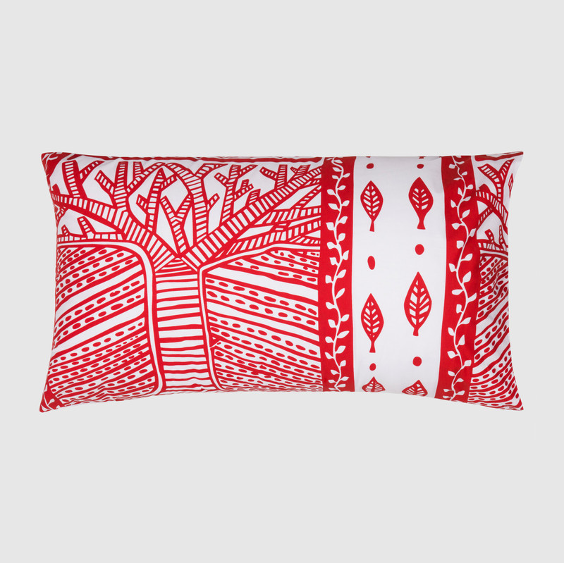 Pillowcase - Tree of Life in Red