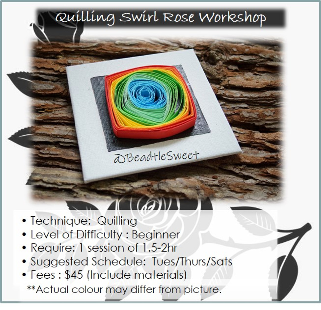 Quilling Course Quilling Swirl Rose