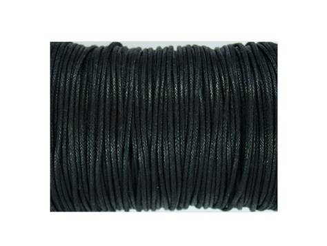 2mm Black Waxed Cotton Cord by BeadtleSweet
