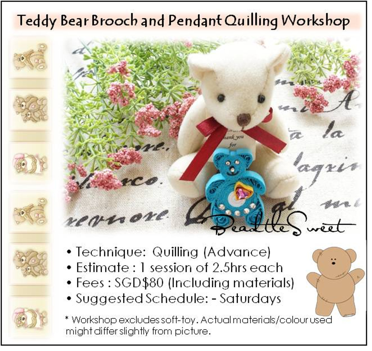 teddy bear quilling