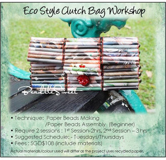 Paper Beads Making Course : Eco Style Clutch Bag Workshop