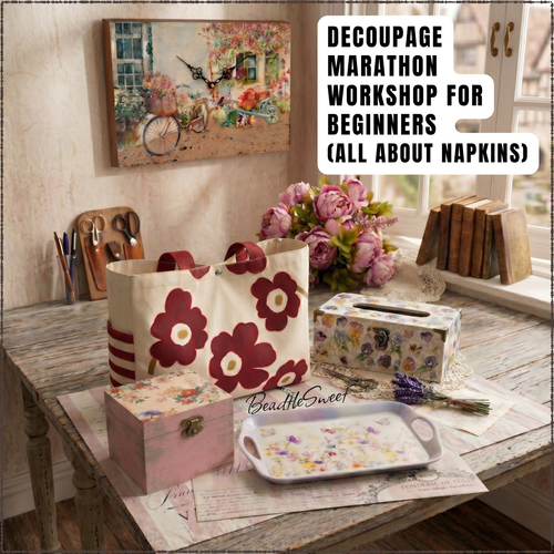 Decoupage Marathon Workshop for Beginners (All About Napkins)