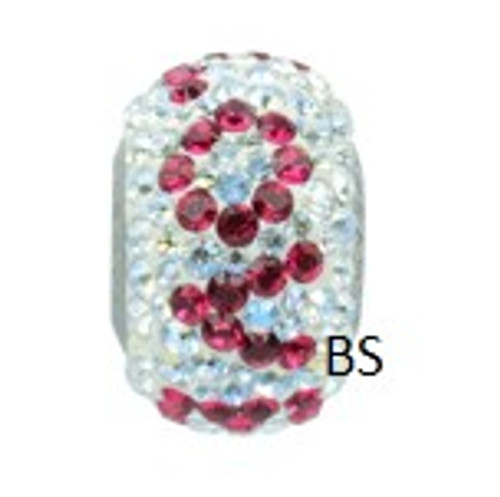 Swarovski BeCharmed "Love" Pave 81732 in Ruby and Moonlight