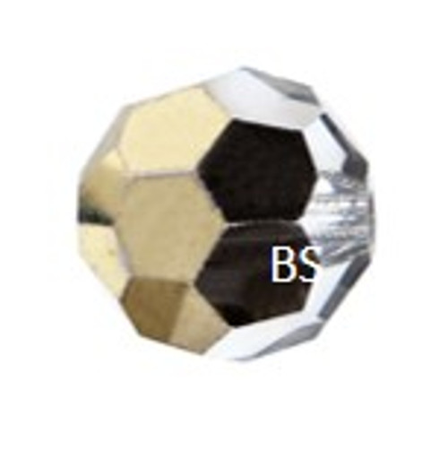 Preciosa MC Round Bead Crystal Starlight Gold HC 3mm