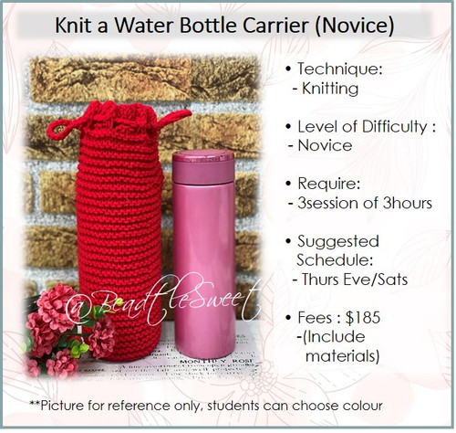 Knitting Course : Knit a Water Bottle Carrier Workshop