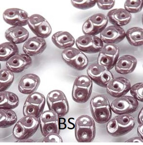 SuperDuo Beads 2.5X5mm Violet White