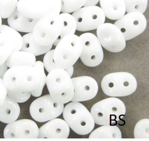 SuperDuo Beads 2.5X5mm Chalk White