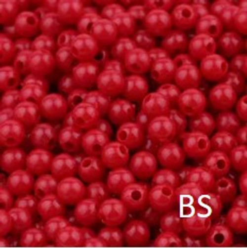 4mm Acrylic Beads (Red)