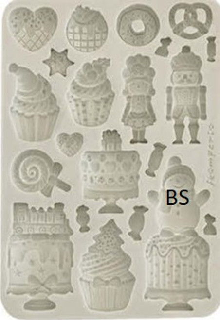 Silicon Mould A5 - Candy Christmas Cakes