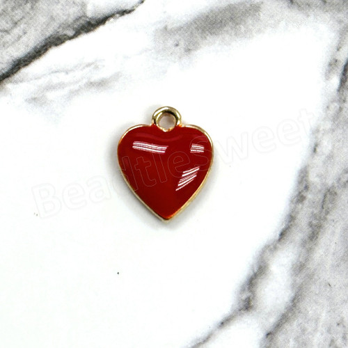 34923_Charm - Heart (12x10mm, Red)