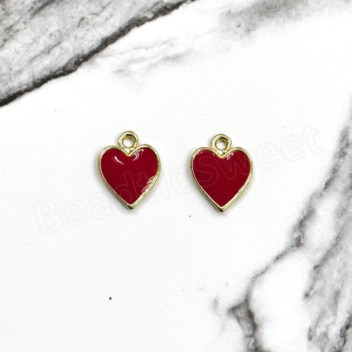 34926_Charm - Heart (9.5x7.5mm, Red)_1