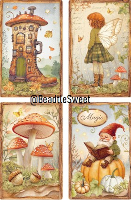 Stamperia Rice Paper DFSA 41062(Whispering woods 4 cards)