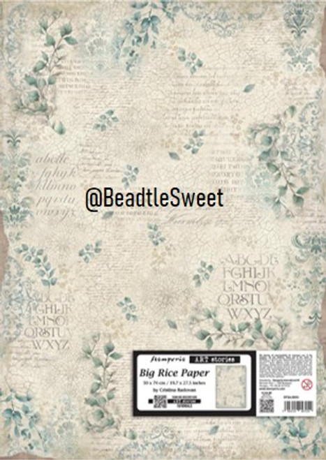 Stamperia Big Rice Paper 50X70cm - Leaves pattern